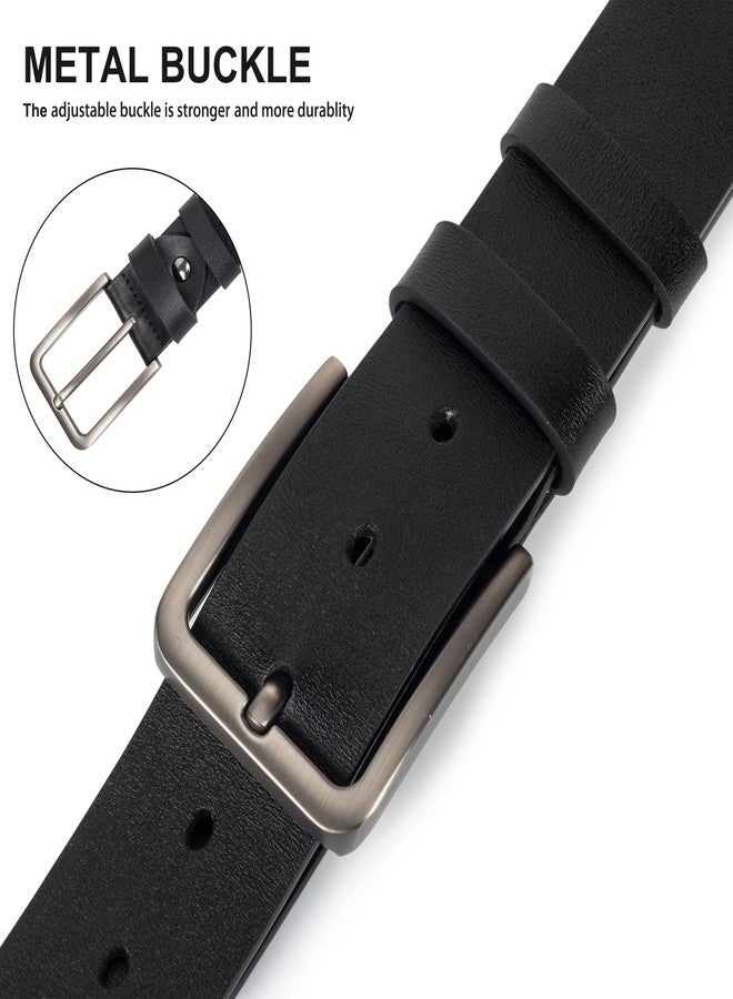 XuoAz Mens Casual-Leather-Belt Classic-Adjustable Genuine-Leather Waist Strap Every Day Jeans Belts - Image 3